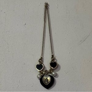 Juicy Couture Black and Gold Necklace with Elegant Pendant